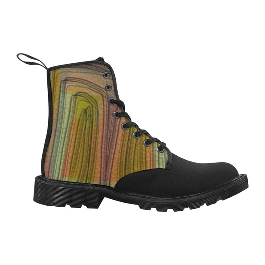 Rainbow 2 Bottes à lacets en toile pour homme (Noir)