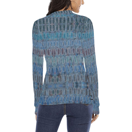 Chandail à col montant imprimé – Élégance et confort réunis 💫 OCÉAN