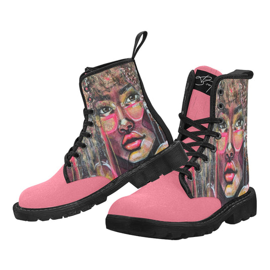 Leilani - Bottes en toile à lacets pour femmes (Noir)