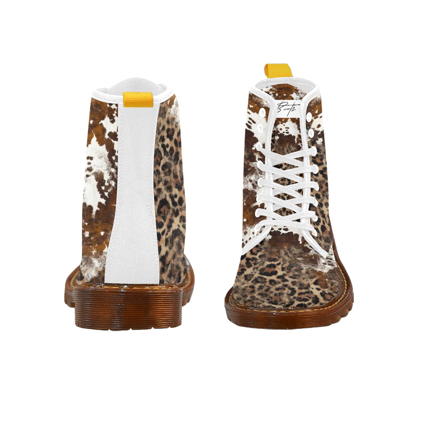 LéoCow - Bottes en toile à lacets pour femmes