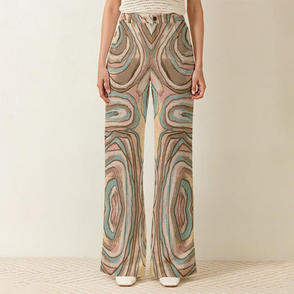 Pantalon large taille haute pour femme – Look chic et décontracté -Dune