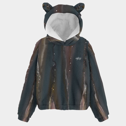 All-Over Print Kid’s Borg Fleece Sweatshirt With Ear