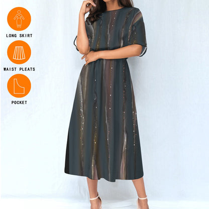Robe Taille Élastique – Élégance et Confort au Quotidien