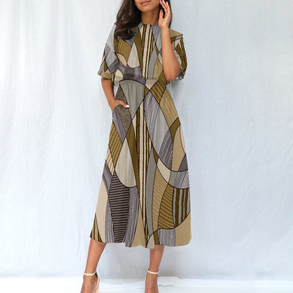 Robe Taille Élastique – Élégance et Confort au Quotidien