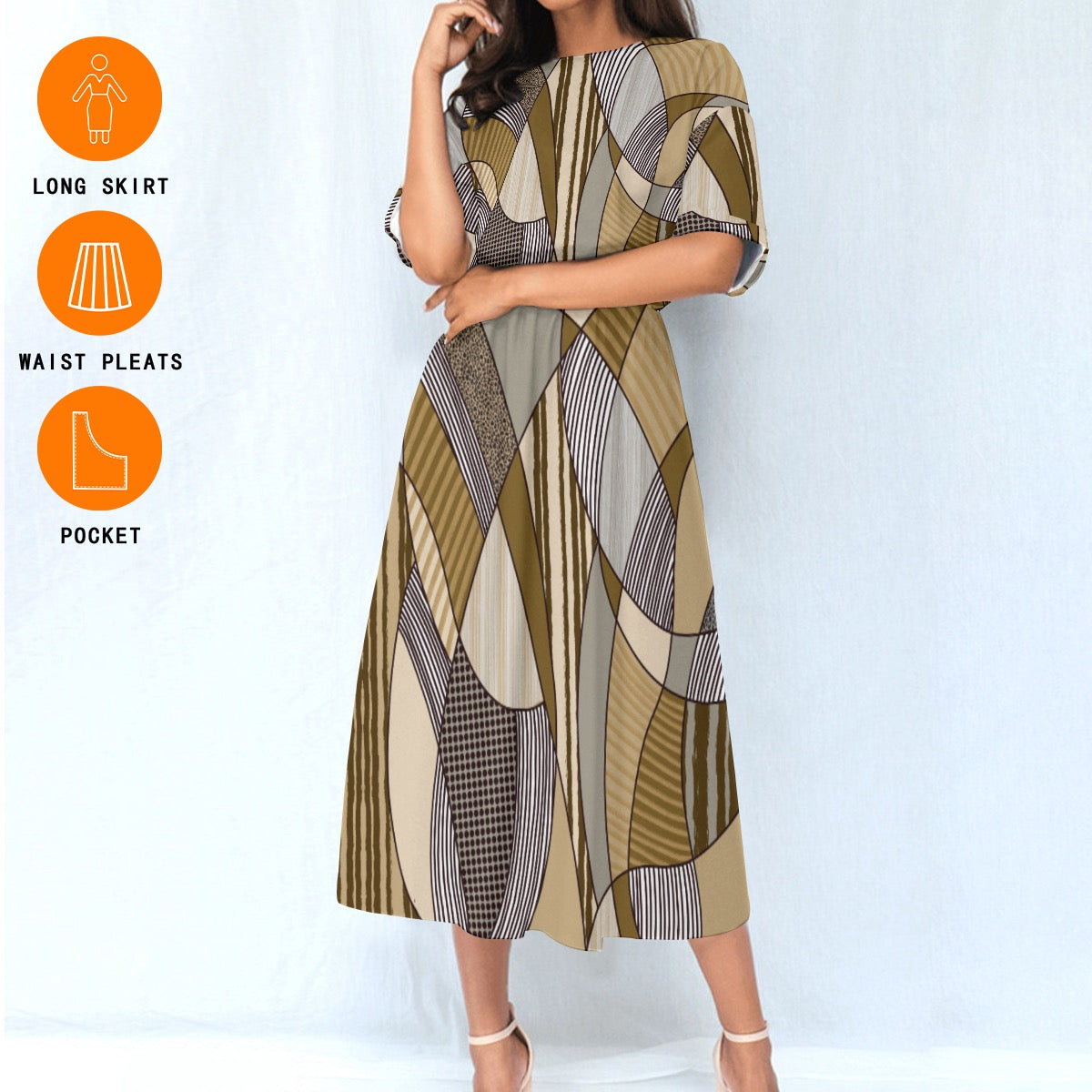 Robe Taille Élastique – Élégance et Confort au Quotidien