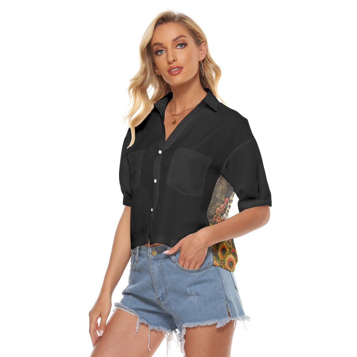 All-Over Print Women's V-neck Shirts