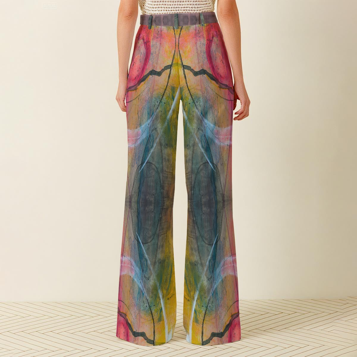 Pantalon large taille haute pour femme – Look chic et décontracté