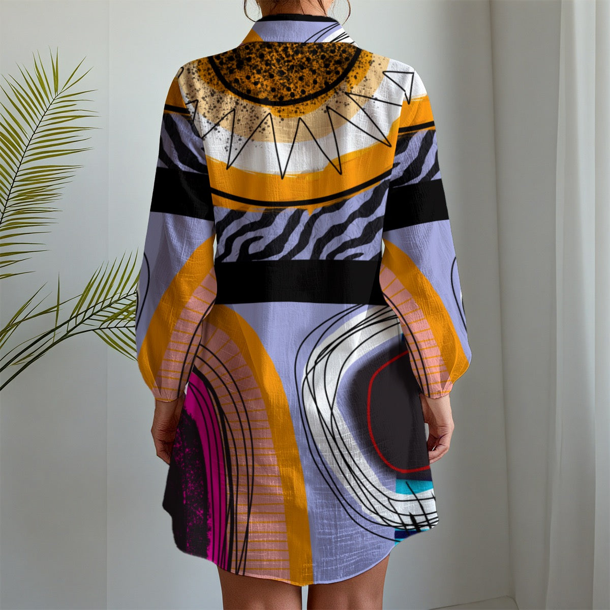 Robe chemise longue à manches longues – Élégance décontractée et confort au quotidie