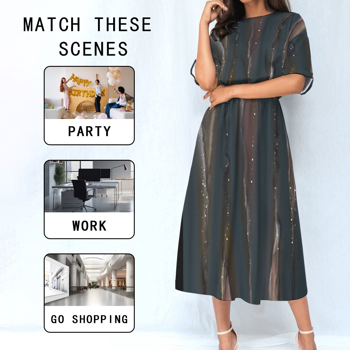 Robe Taille Élastique – Élégance et Confort au Quotidien