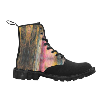 Azura Bottes en toile à lacets pour femmes (Noir)