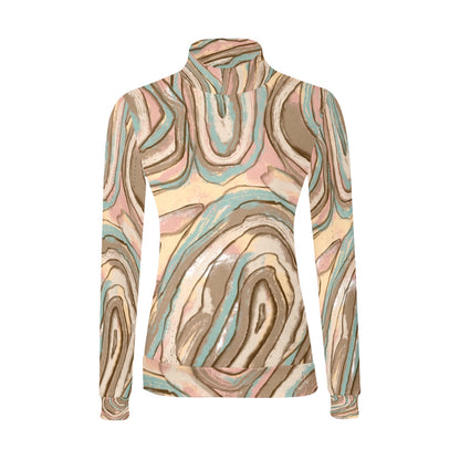 Chandail à col montant imprimé – Élégance et confort réunis 💫 DUNE