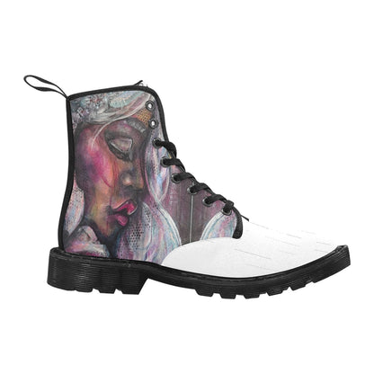 Eira Bottes en toile à lacets pour femmes (Noir)