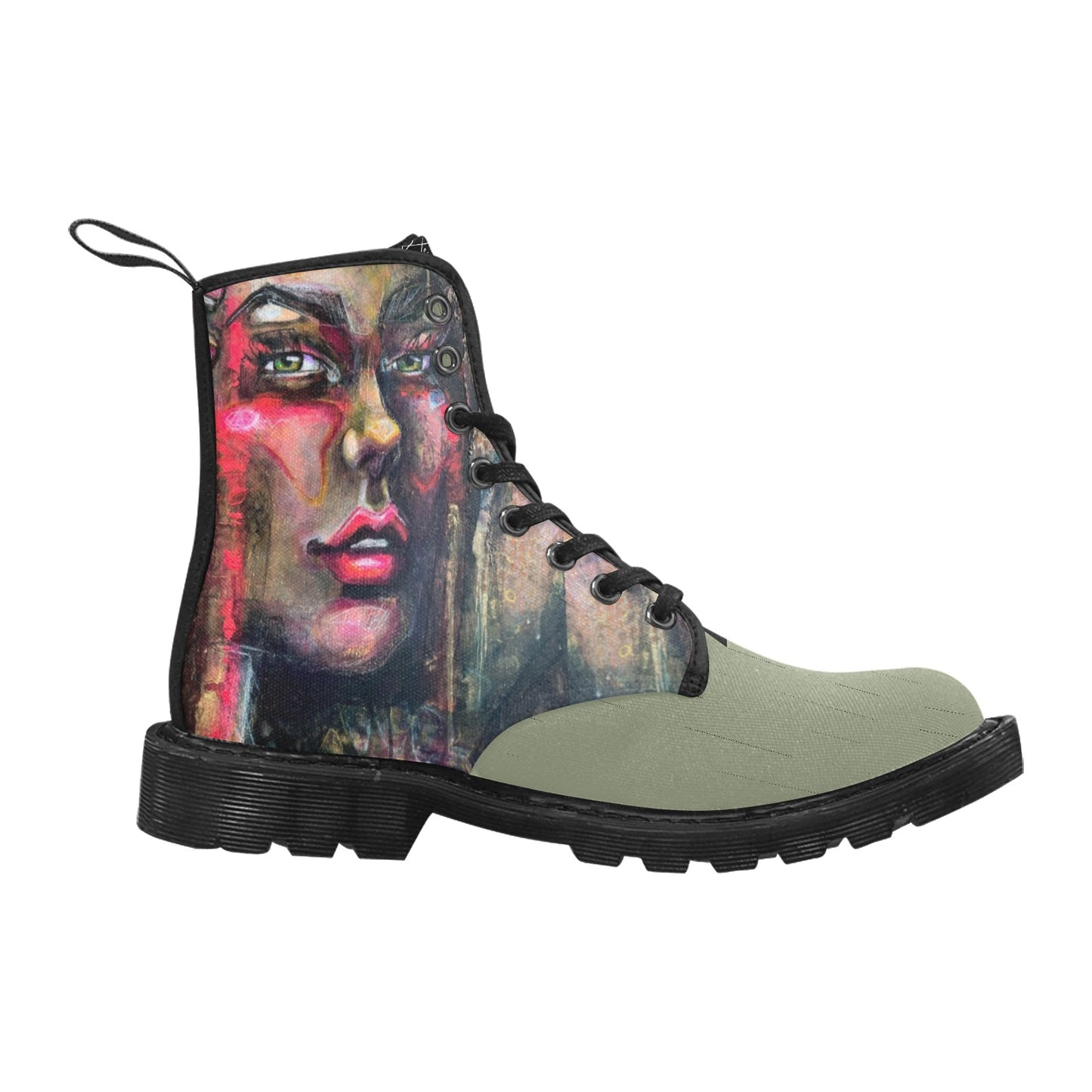 Maëlle - Bottes en toile à lacets pour femmes (Noir)