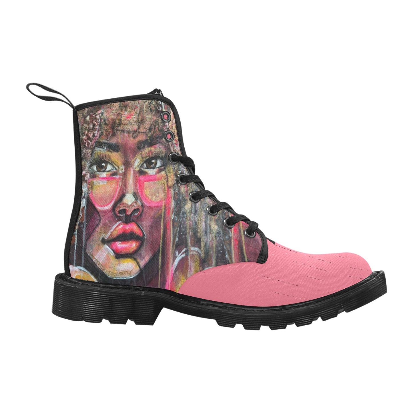 Leilani - Bottes en toile à lacets pour femmes (Noir)