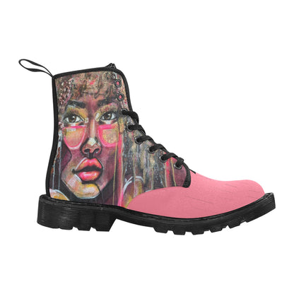 Leilani - Bottes en toile à lacets pour femmes (Noir)