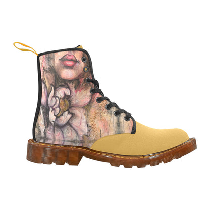 Zaharaa - Bottes en toile à lacets pour femmes