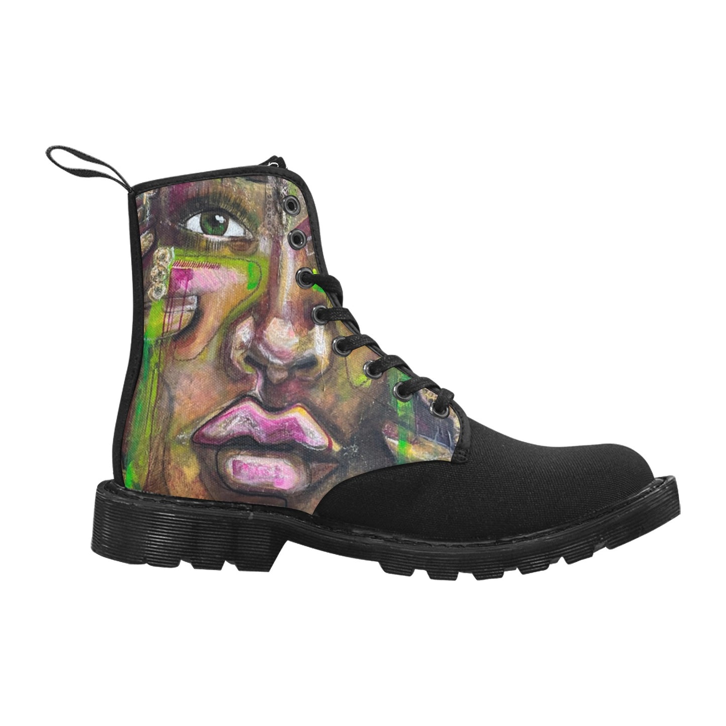 Dalia 2 Bottes en toile à lacets pour femmes (Noir)