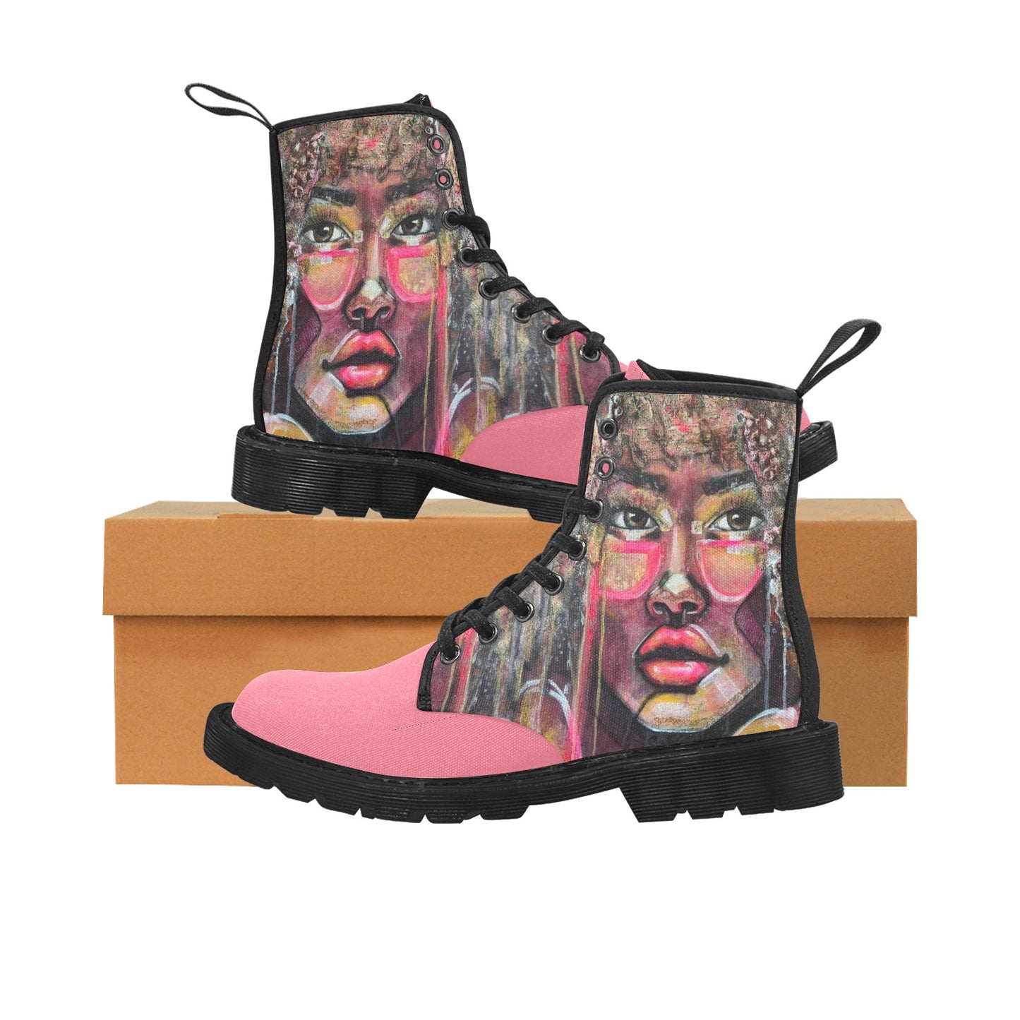 Leilani - Bottes en toile à lacets pour femmes (Noir)