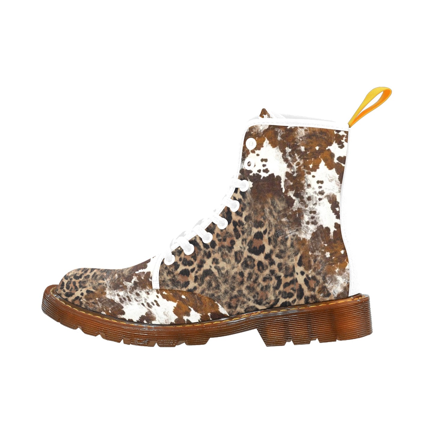 LéoCow - Bottes en toile à lacets pour Hommes (blanc)
