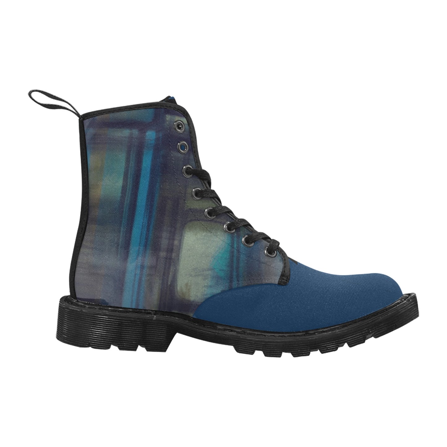 Azure - Bottes à lacets en toile pour homme – Noir