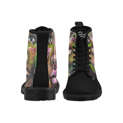 Dalia 2 Bottes en toile à lacets pour femmes (Noir)