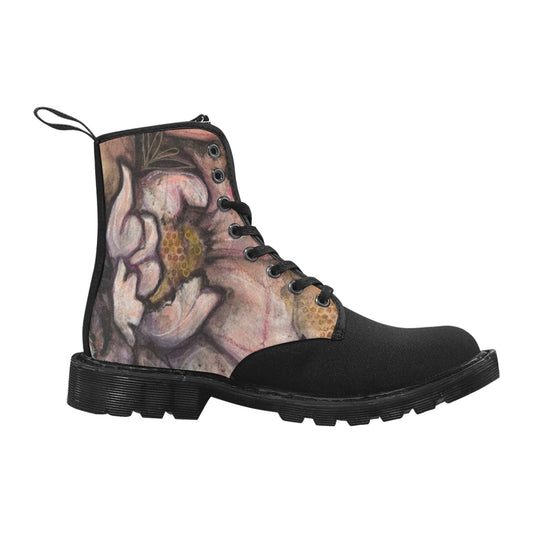 Zaharaa 2 Bottes en toile à lacets pour femmes (Noir)