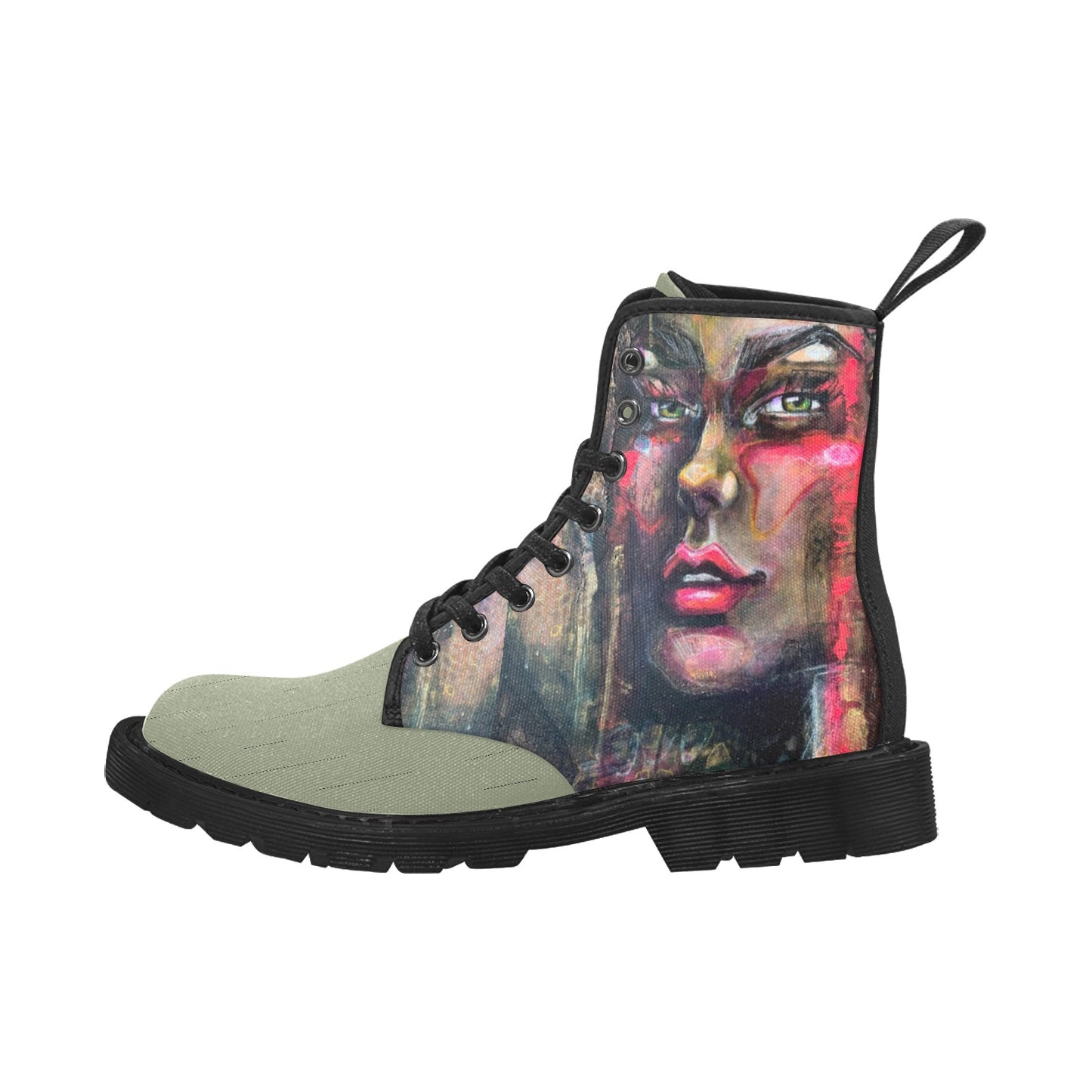 Maëlle - Bottes en toile à lacets pour femmes (Noir)