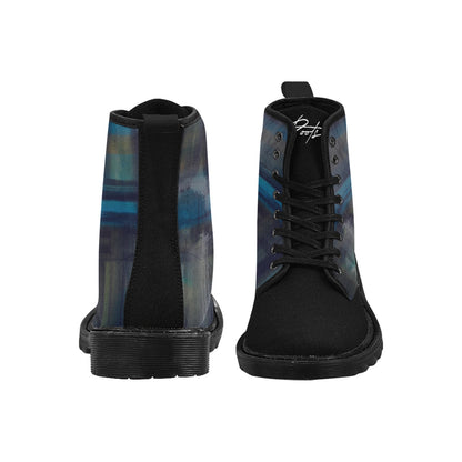 Azure 2 Bottes à lacets en toile pour homme (Noir)
