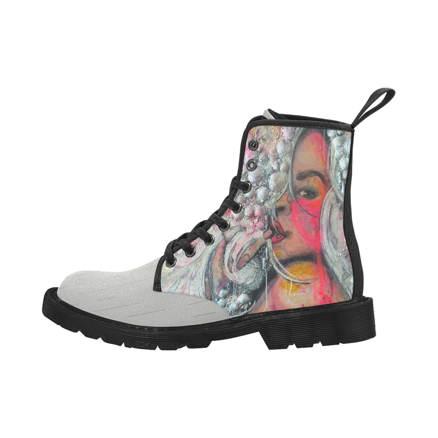 Anjali -Bottes en toile à lacets pour femmes (Noir)