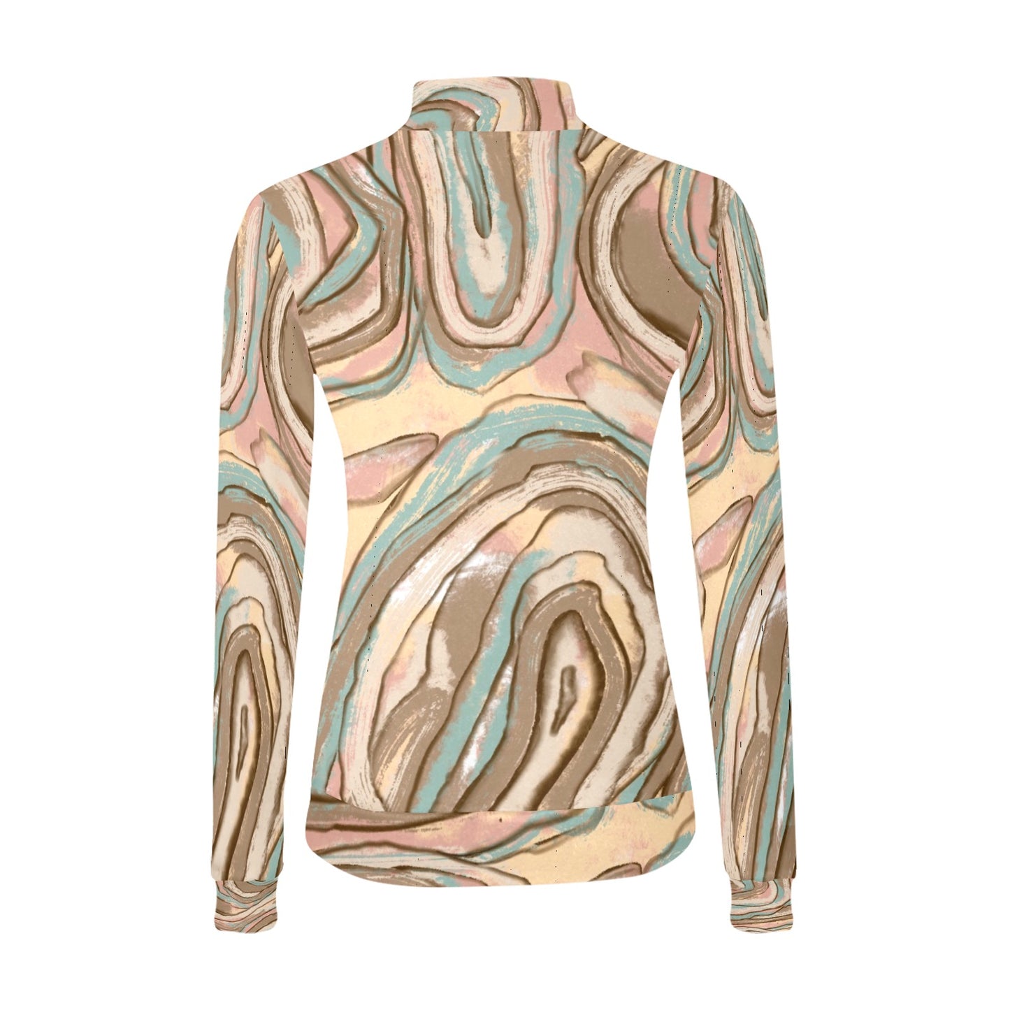 Chandail à col montant imprimé – Élégance et confort réunis 💫 DUNE