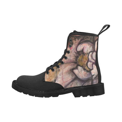 Zaharaa 2 Bottes en toile à lacets pour femmes (Noir)