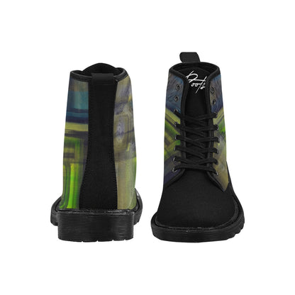 Verde 2 Bottes à lacets en toile pour homme (Noir)