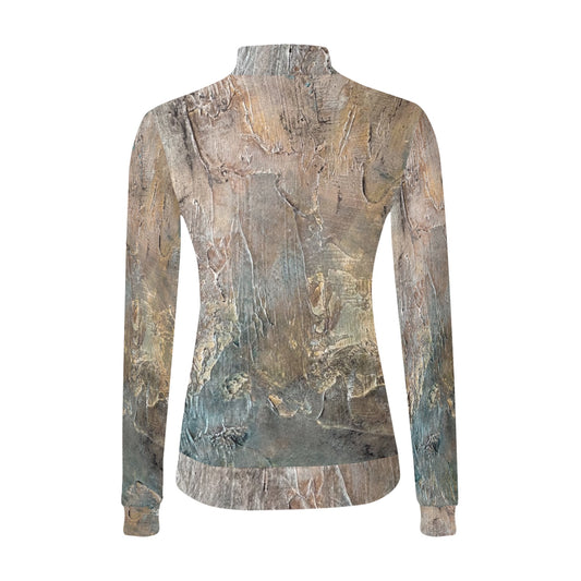 Chandail à col montant imprimé – Élégance et confort réunis 💫